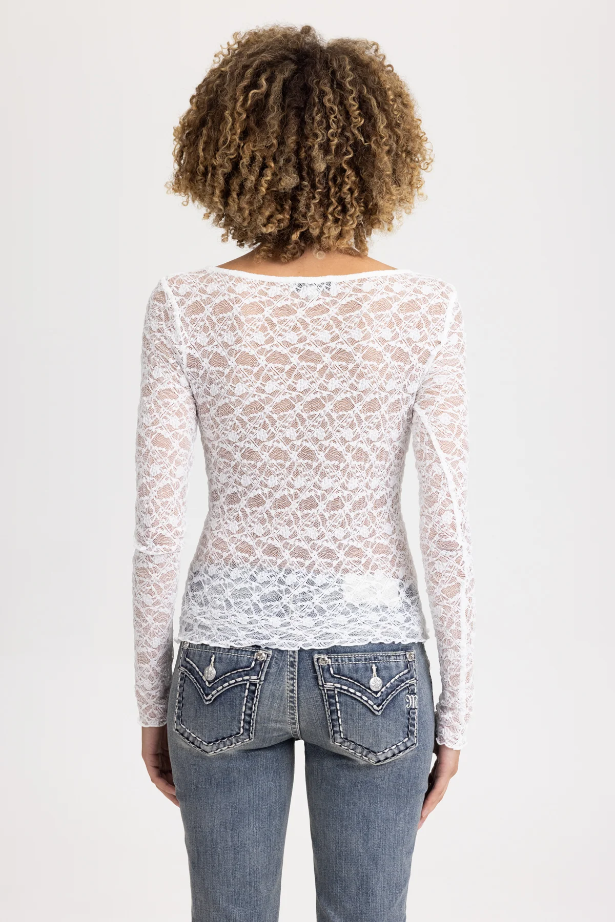 Aiko Sheer Lace Top - Image 15