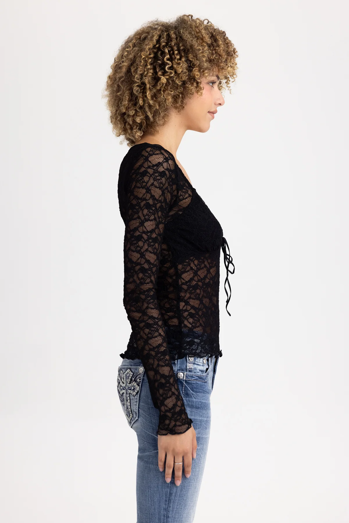Aiko Sheer Lace Top - Image 5