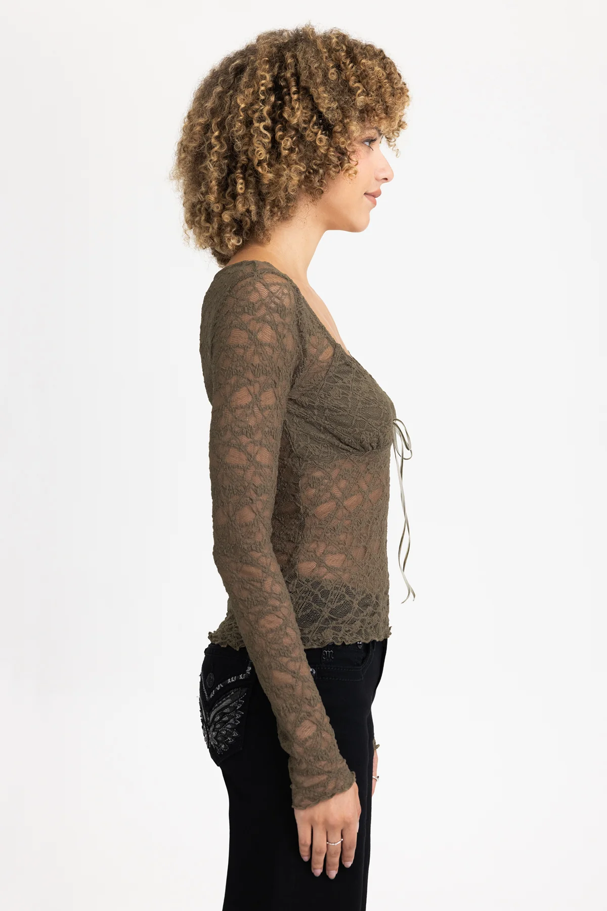 Aiko Sheer Lace Top - Image 9