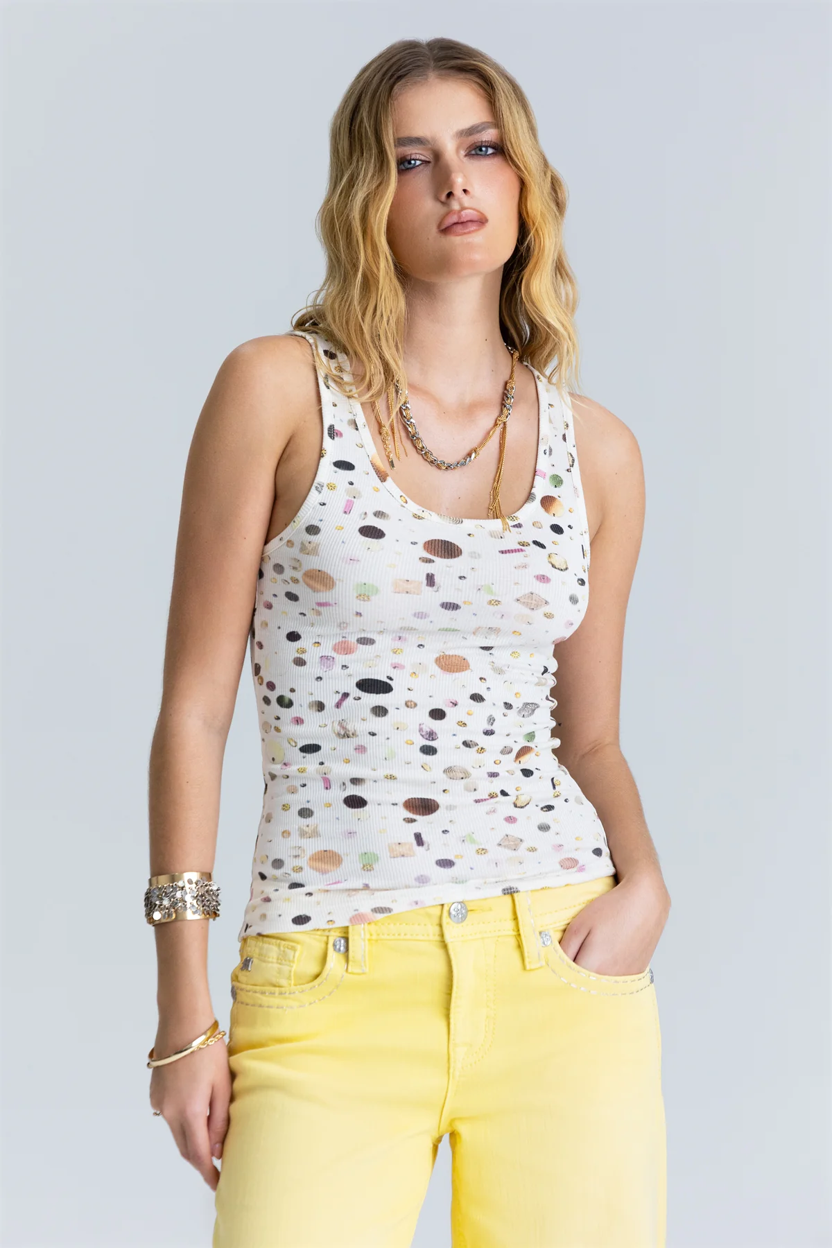 Bijou Graphic Rib Tank