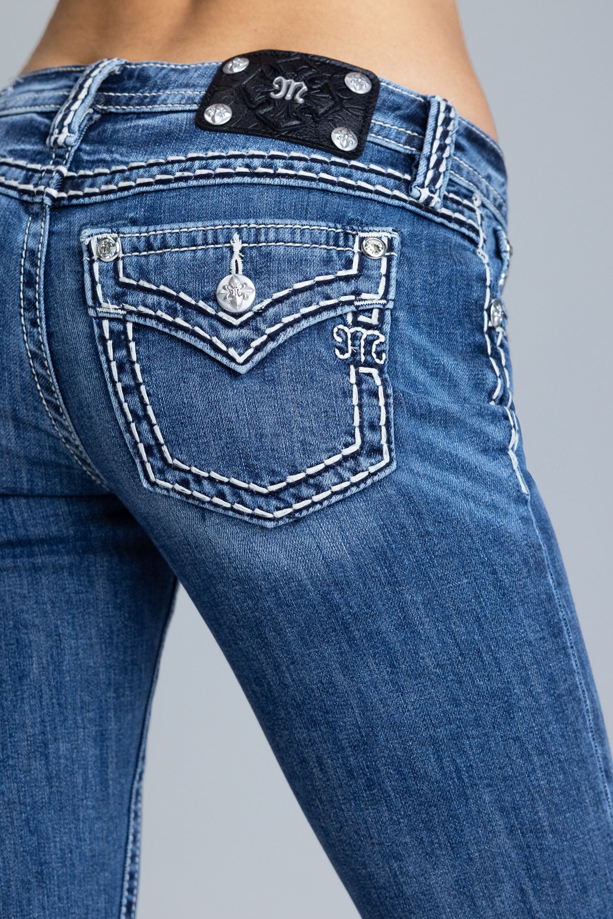 Cleo Stitched Low Rise Bootcut Jeans - Image 8
