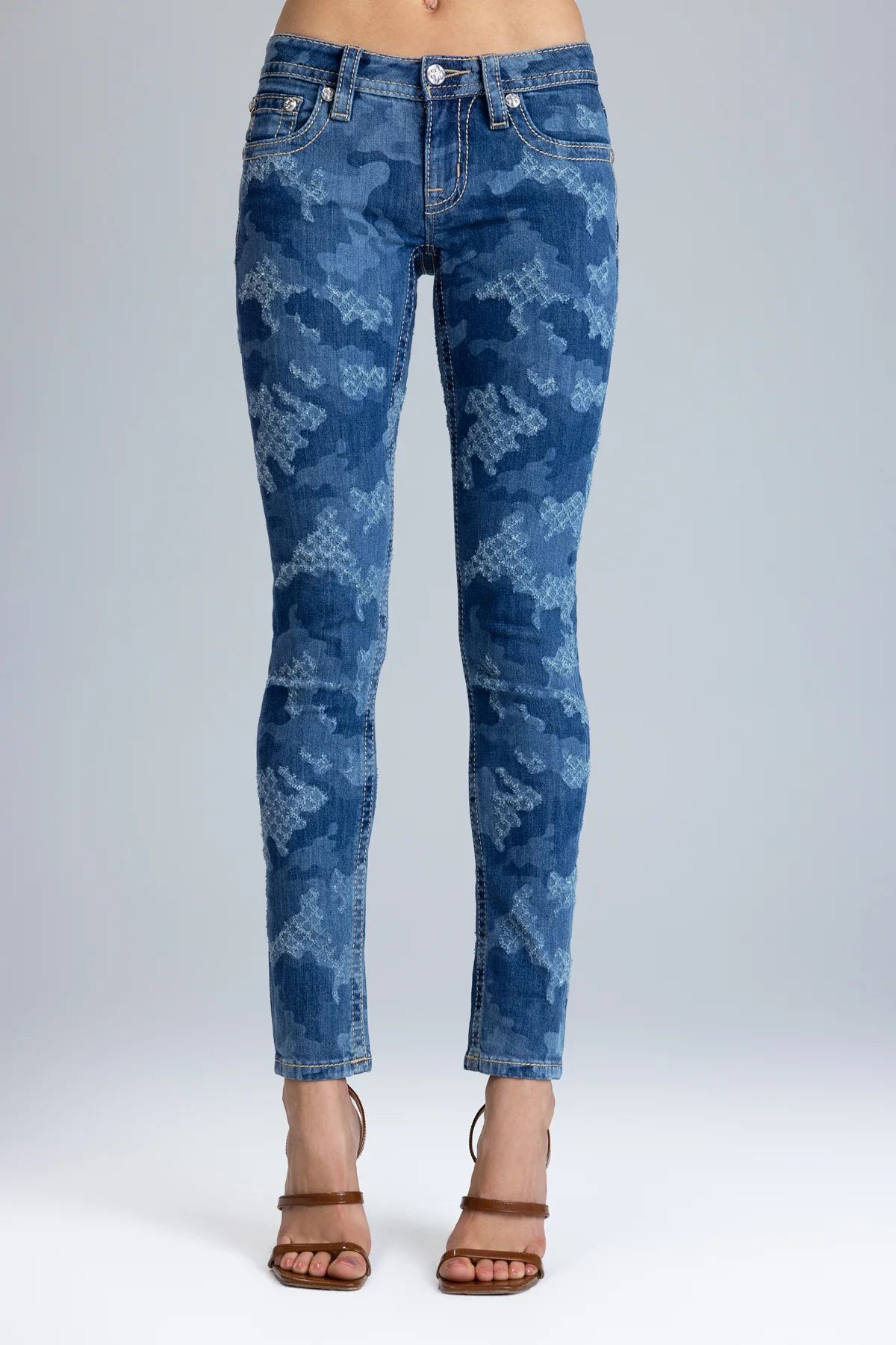Low Rise Camo Skinny Jeans - Image 2