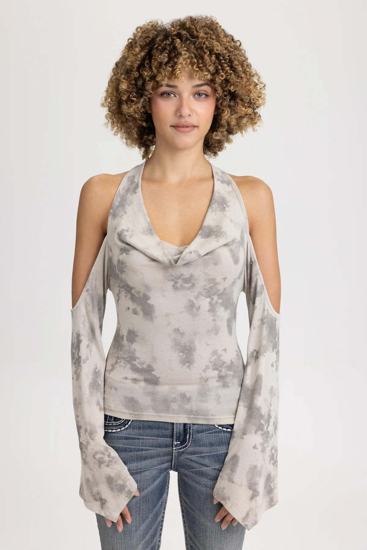 Dextra Sleeved Halter Top