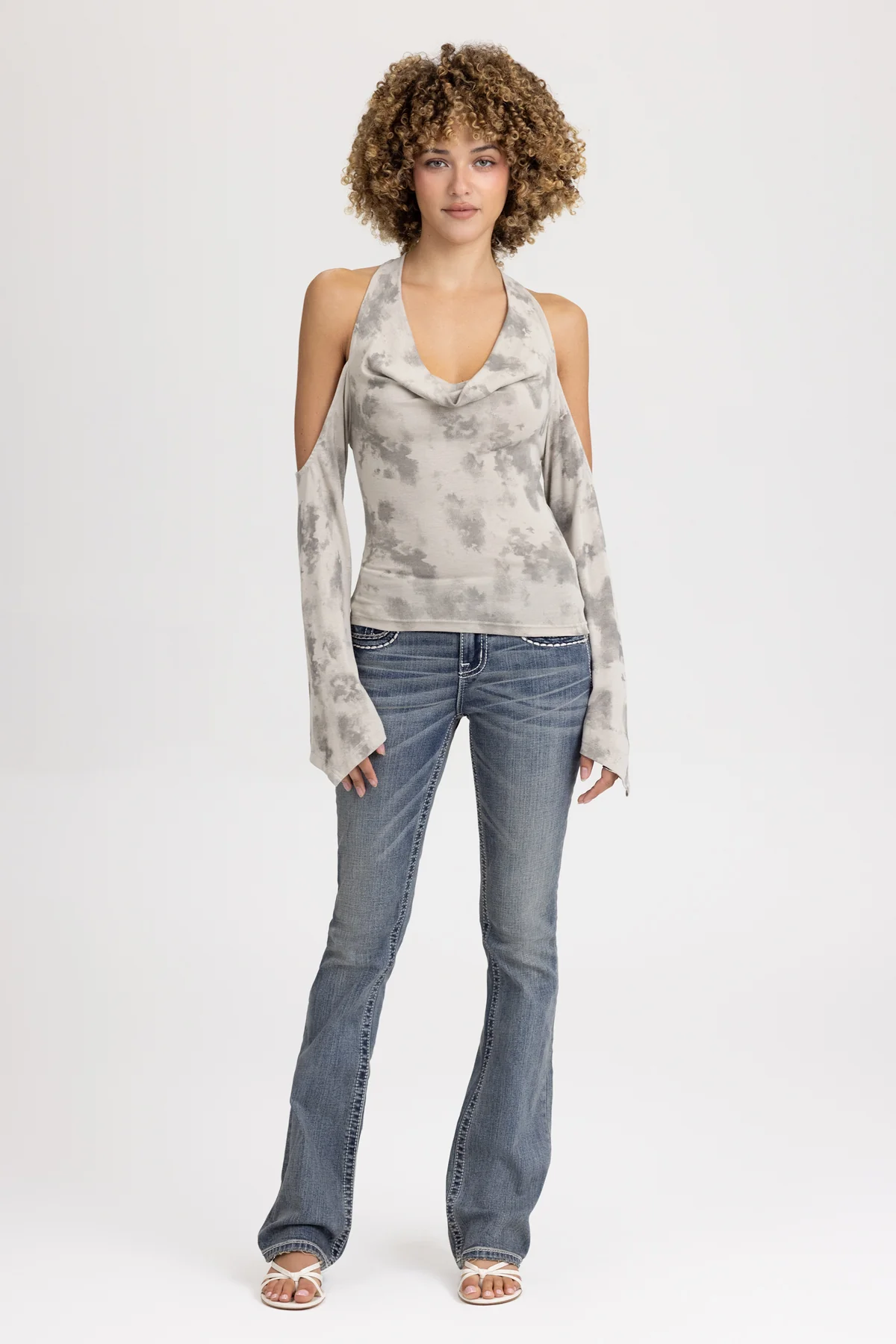 Dextra Sleeved Halter Top - Image 4