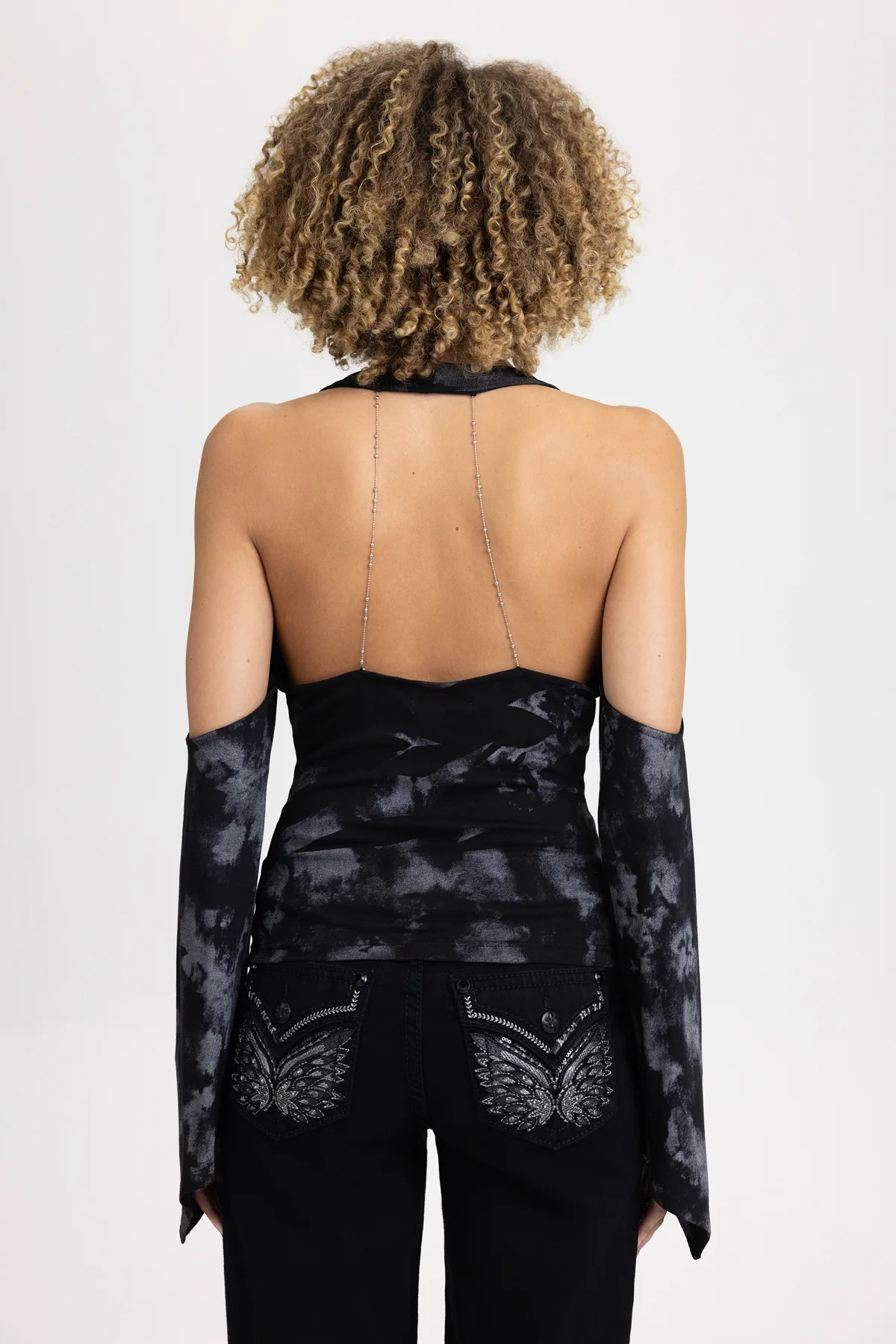Dextra Sleeved Halter Top - Image 9