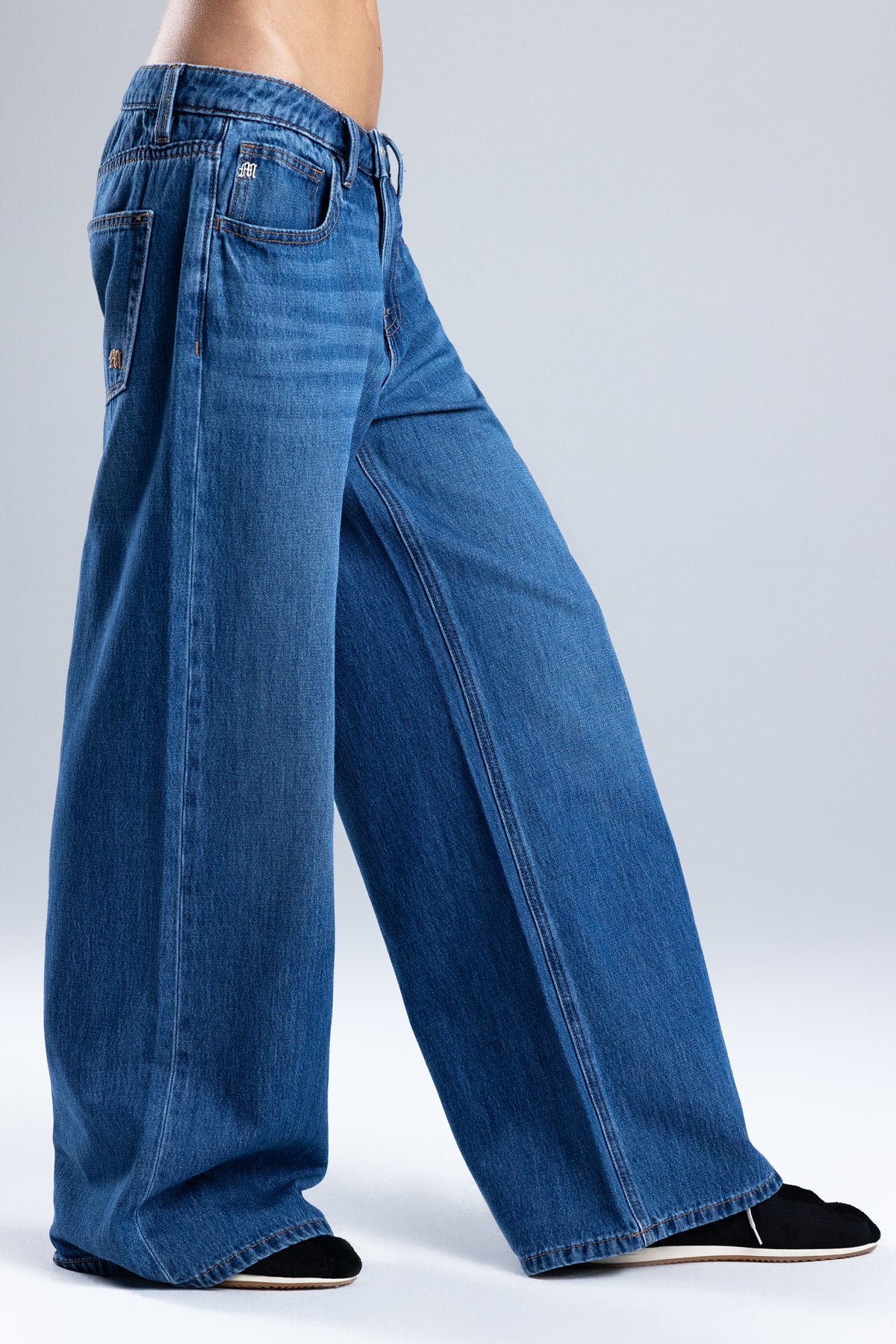 Dion Low Rise Palazzo Jeans - Image 4