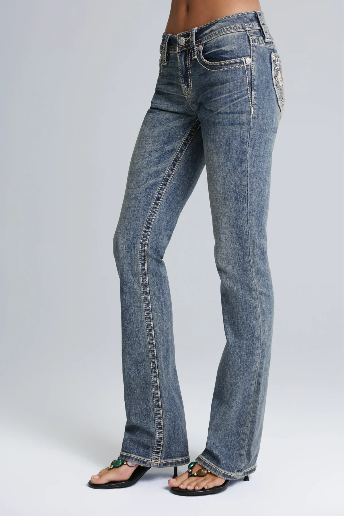 Dolly Low Rise Bootcut Jeans - Image 4