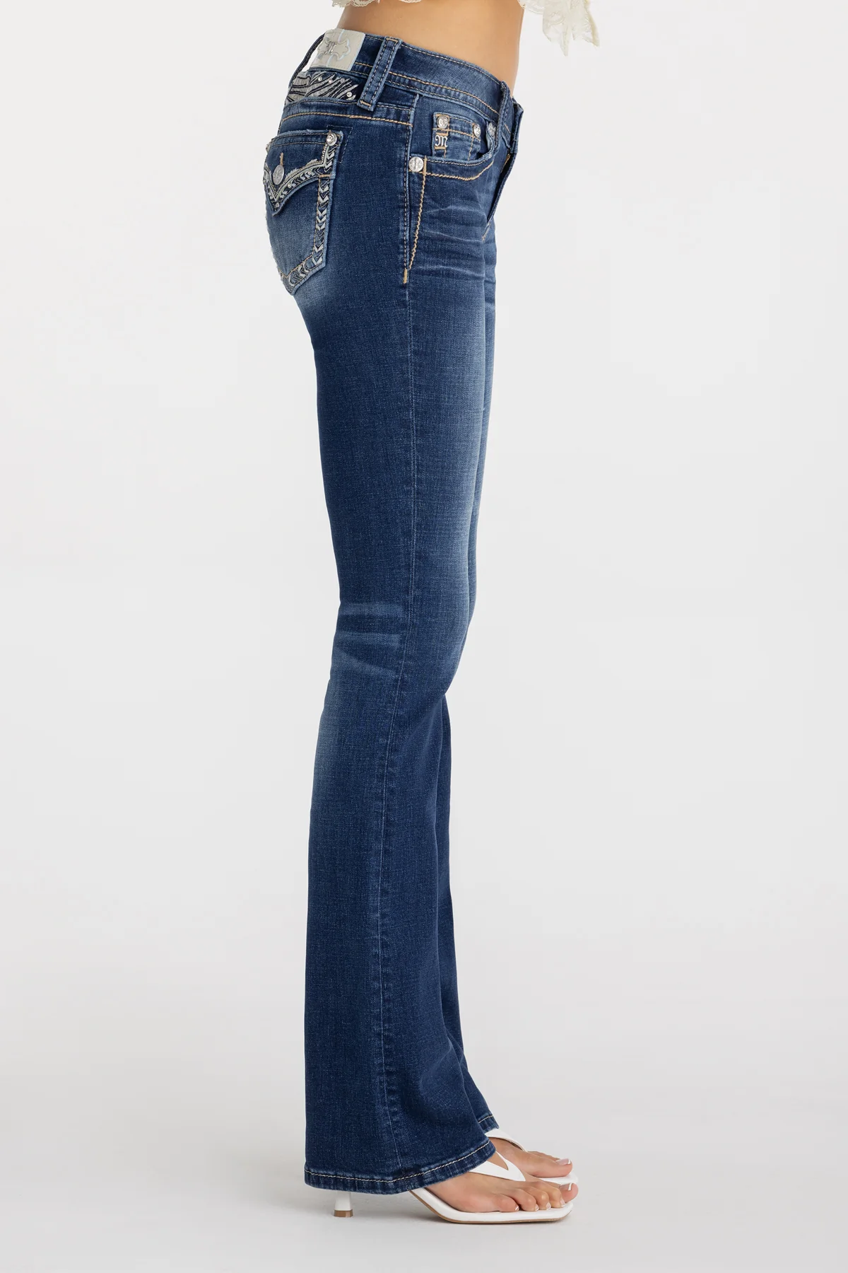 Erella Border Low Rise Bootcut Jeans - Image 4