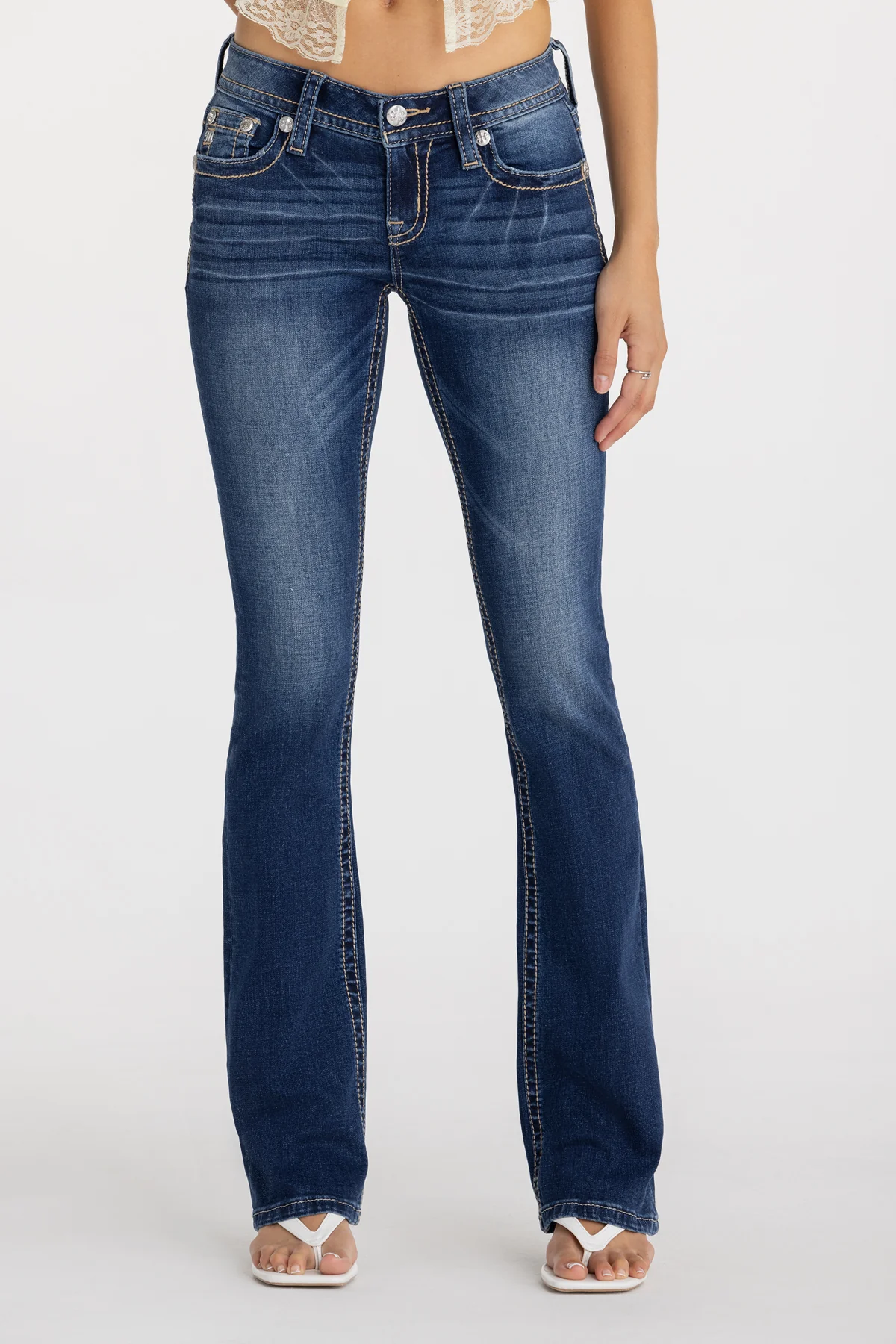 Erella Border Low Rise Bootcut Jeans - Image 5