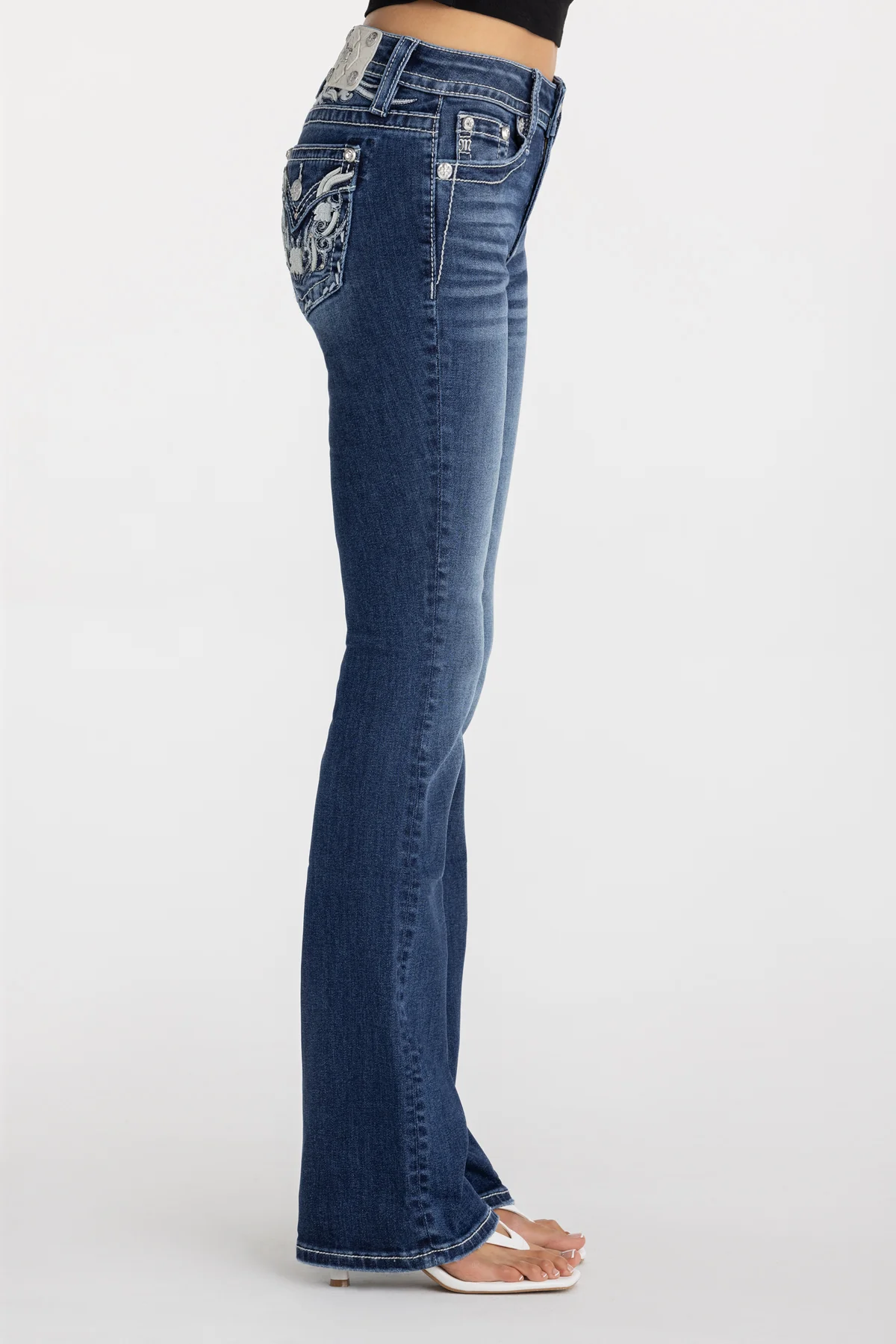 Glacé Bleu Bootcut Jeans - Image 3