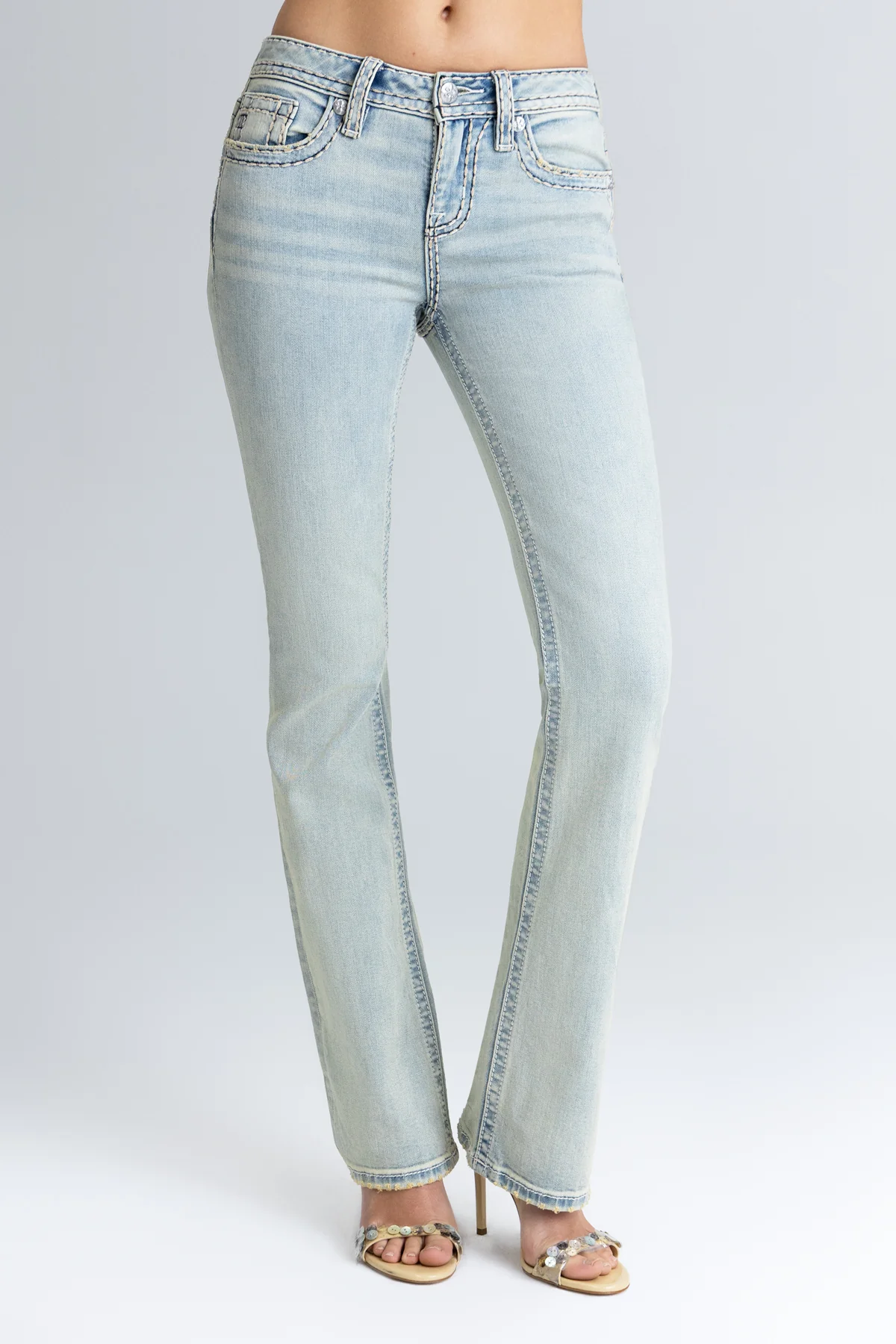 Imali Stitched Bootcut Jeans