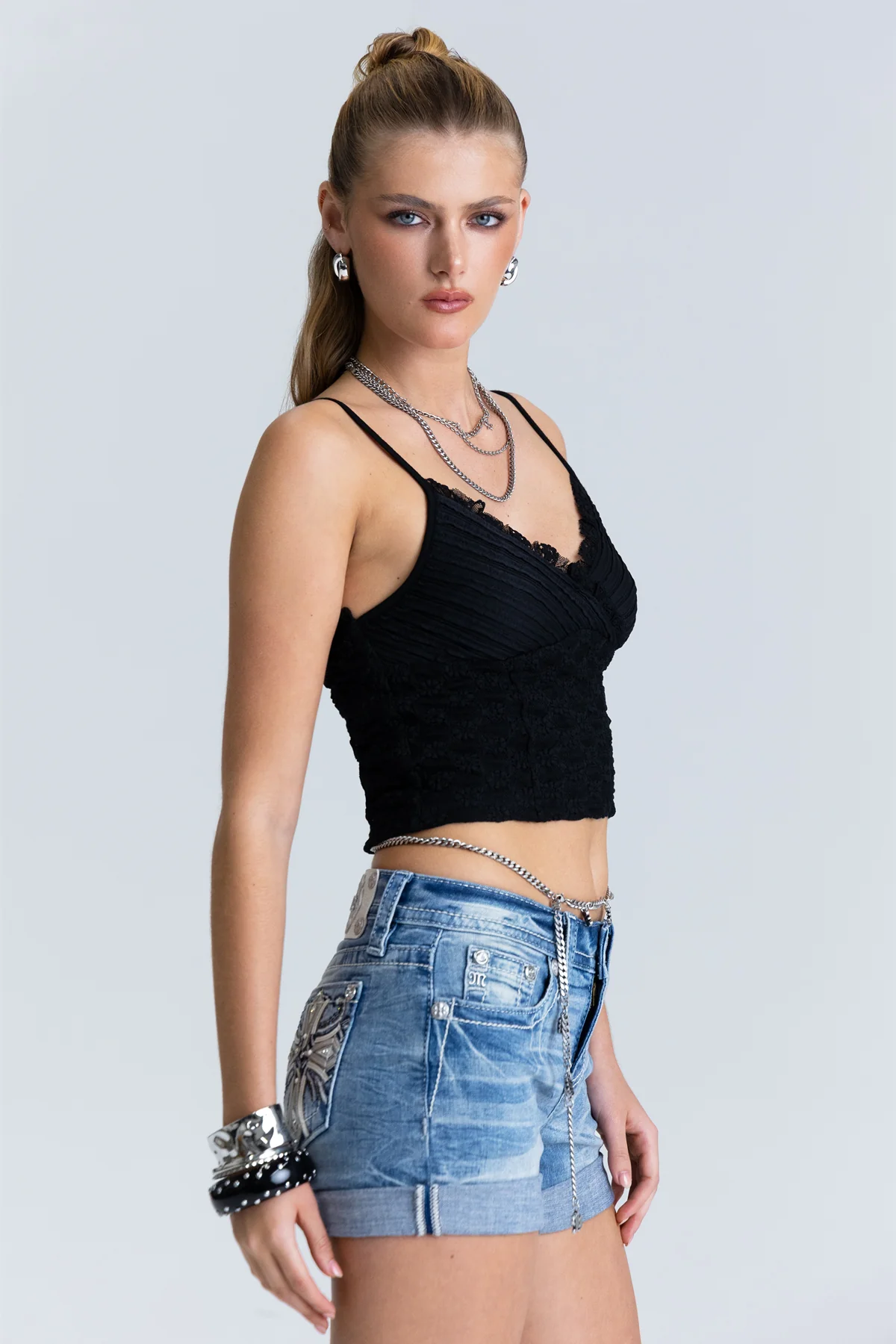 Juliette Ruched Lace Cami - Image 8