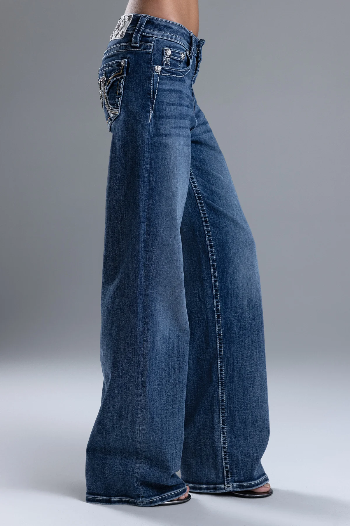 Maya Logo Wide Leg Jeans - Image 3