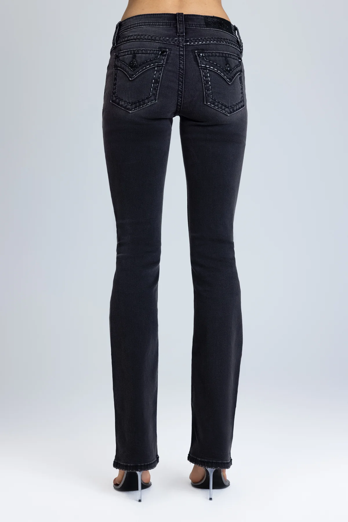 Onyx Stitched Bootcut Jeans - Image 7