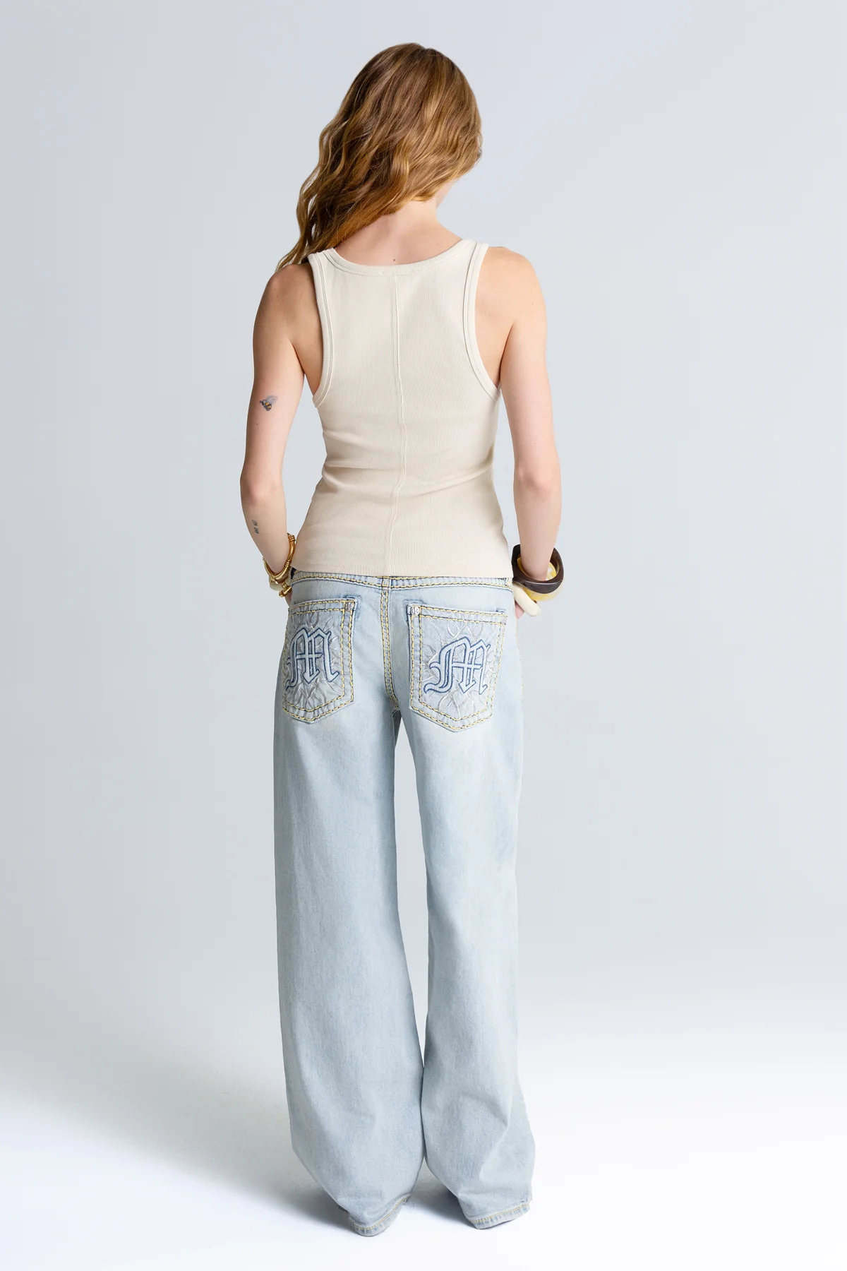 Siren Stitched Baggy Jeans - Image 8
